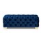 Baxton Studio Avara Blue Velvet Upholstered Gold Finished Tufted Bench Ottoman 154-9366 - alternate 2